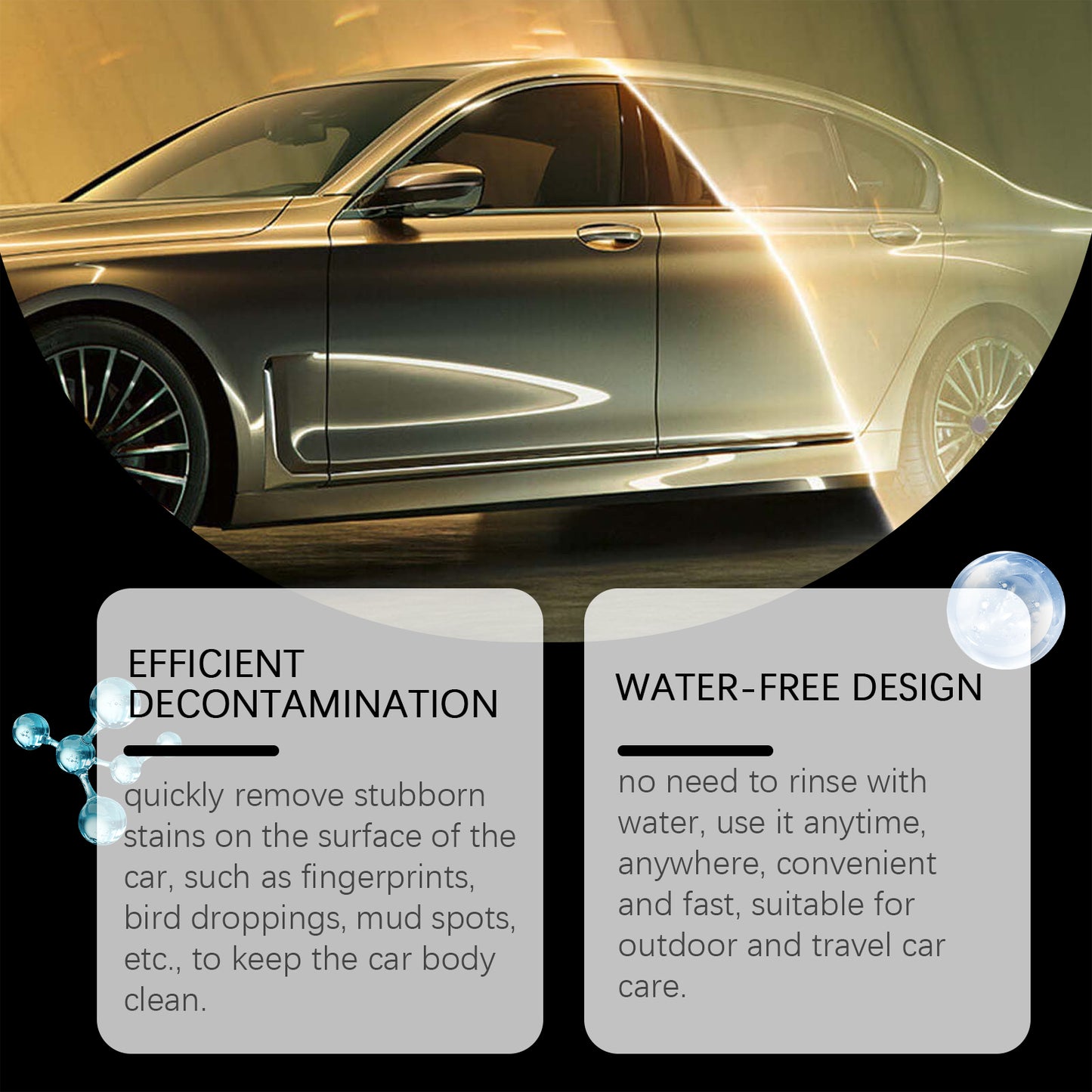 Car Surface Cleaner Wash Clean Car Body Stains Restore Bright Cleaner