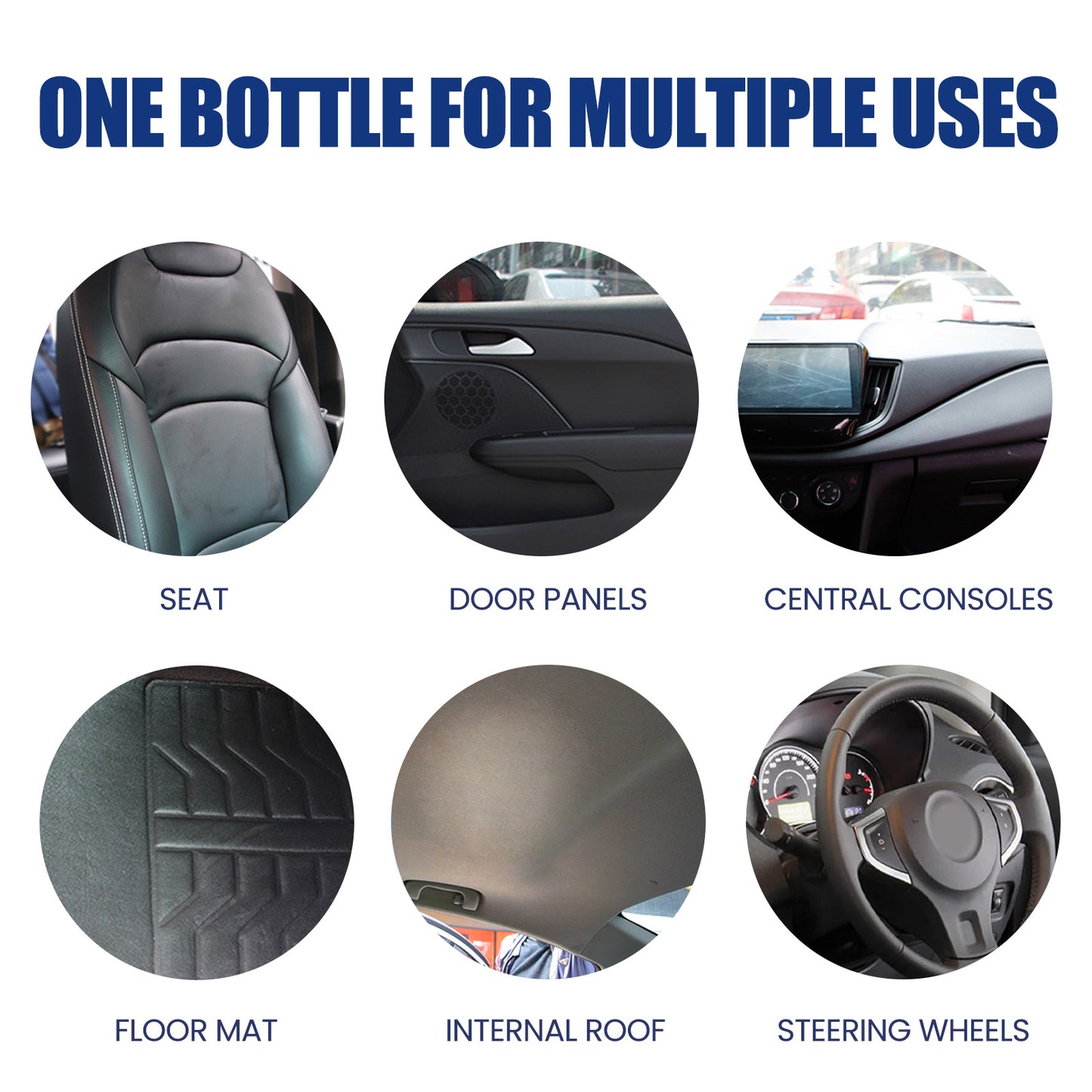 Foam Cleaner, Leather Interior Instrument Panel Clean Dust Reconditioning Agent