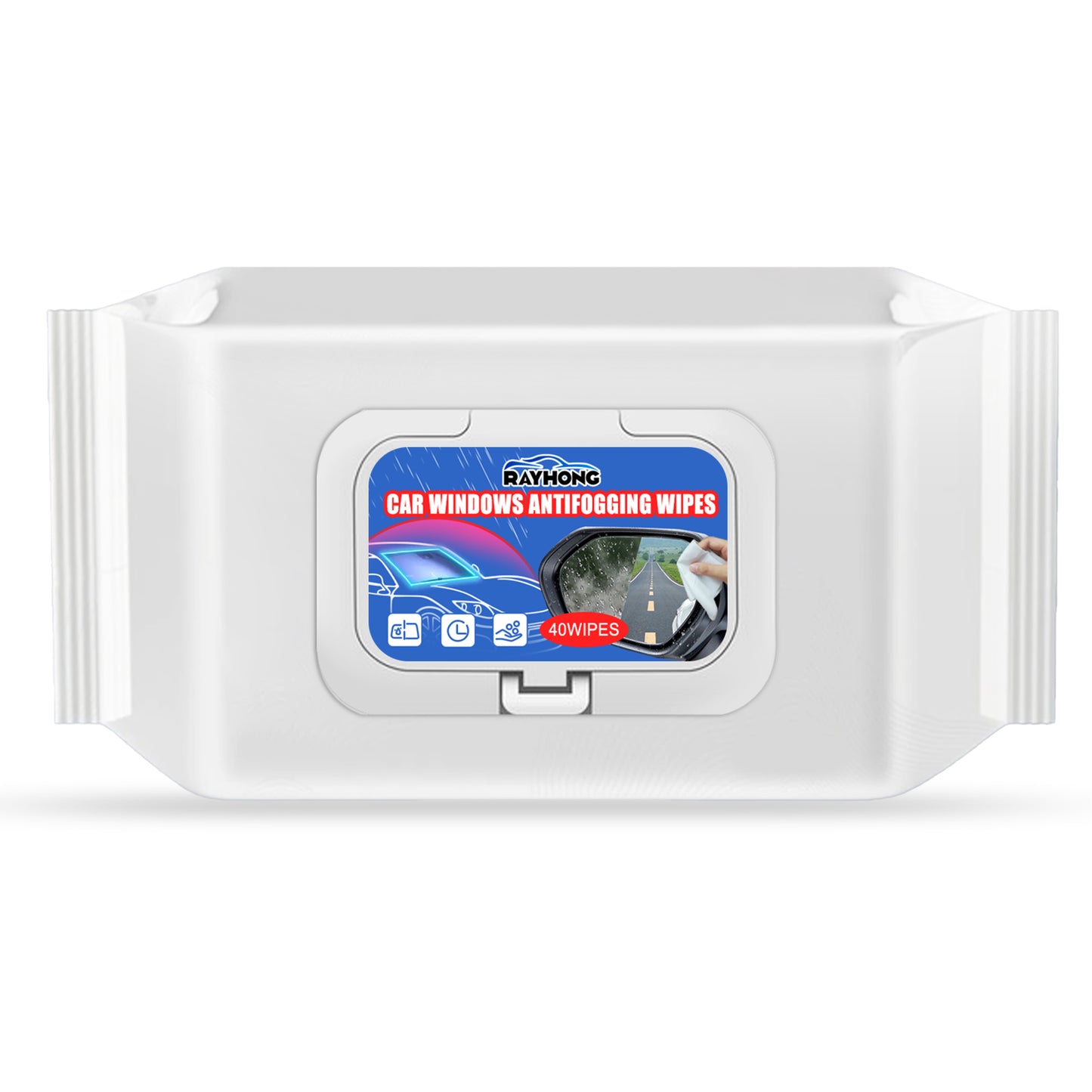 Rayhong Car Anti-Fog And Anti-Rain Wipes, Car Water-Free Glass Cleaning Anti-Fog And Anti-Rain Decontamination Wipes