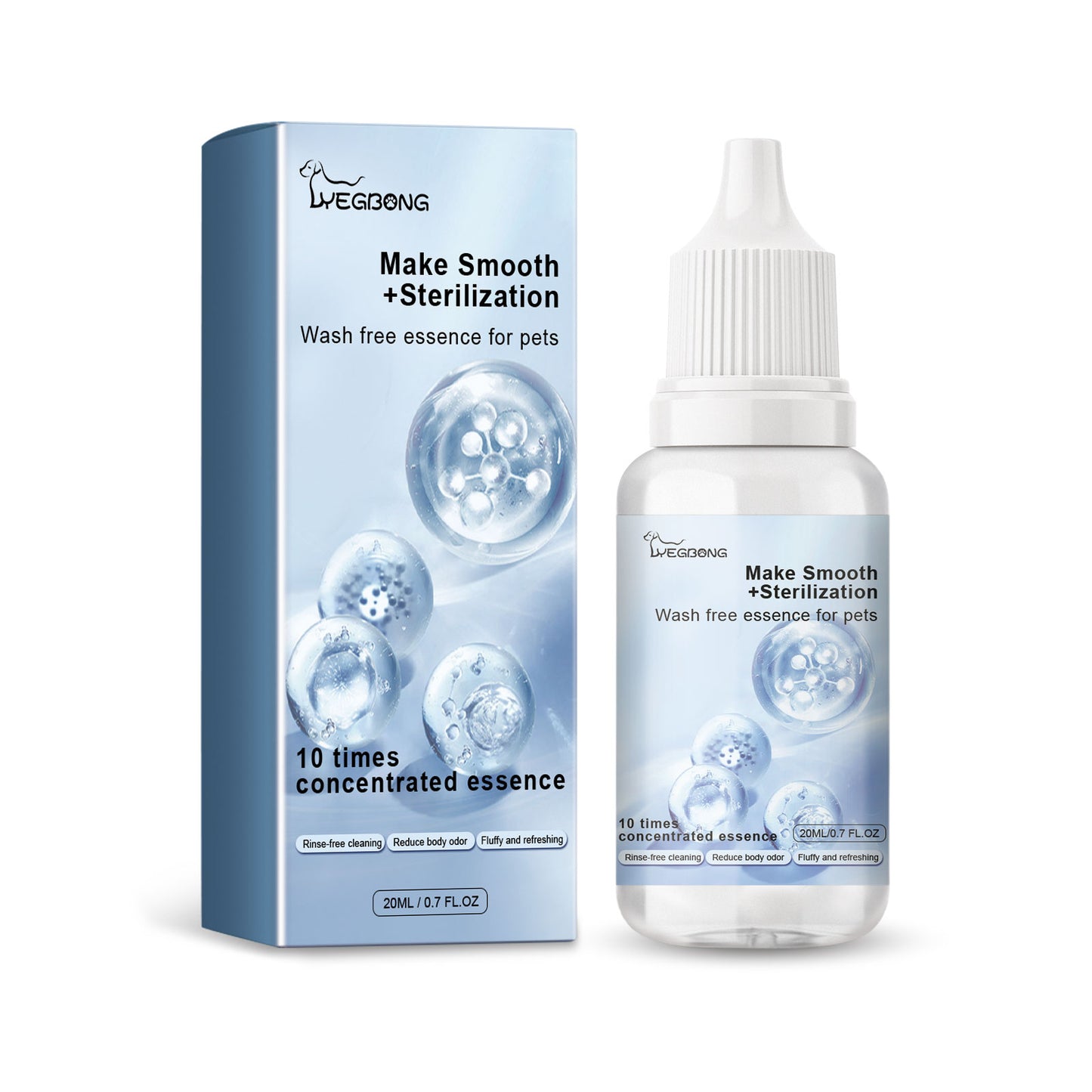 Pet Leave-In Serum Water Free Deodorization For Cats And Dogs Clean And Supple Hair Retention Care