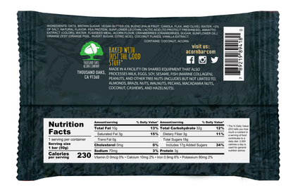 AcornBar - Purely Vegan, Dairy-Free & Gluten-Free Gourmet Snack Bars