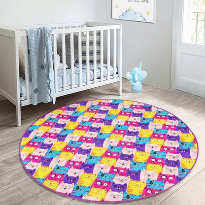 Cute Cats Print Baby Room Rug | Homeezone