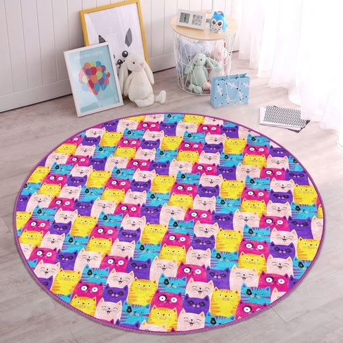 Cute Cats Print Baby Room Rug | Homeezone