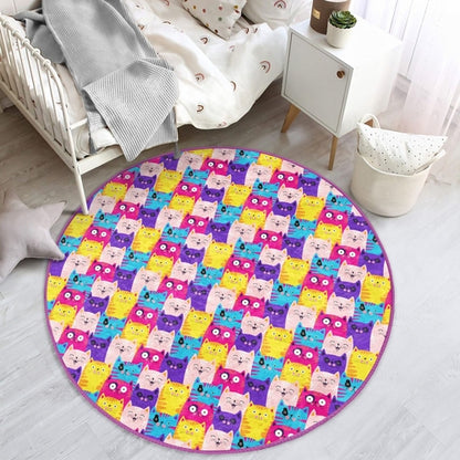 Cute Cats Print Baby Room Rug | Homeezone