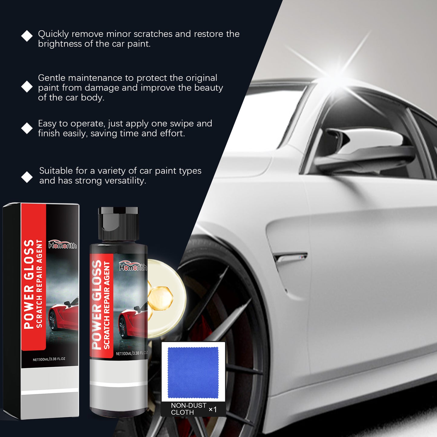 Car Scratch Repair Agent Set Car Paint Polishing Cleaning And Maintenance Scratch Repair Care Set