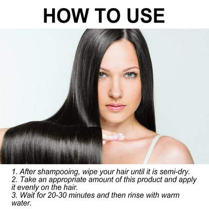 Straightening Hair Cream, Repair Damaged Dry Split Hair Smoothing Straightening Mask