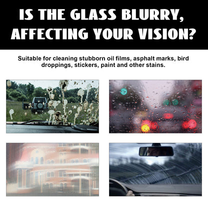 Car Glass Oil Film Cleaner, Car Windshield Decontamination Cleaning Multi-Purpose Cleaner
