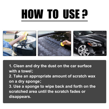 Car Scratch Removal Wax, Car Body Paint Scratch Repair Polishing Refurbishment Maintenance Kit