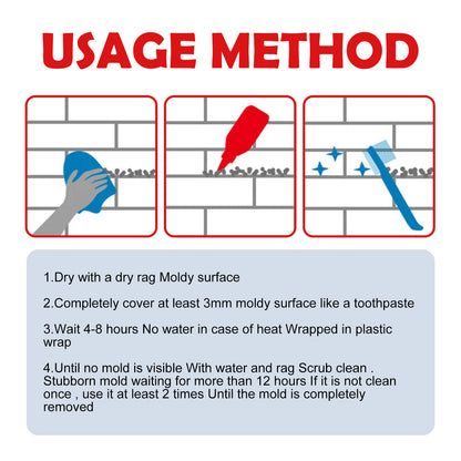 Mildew Remover Gel, Multi-Functional Mildew Remover Wall Tile Crevices Refrigerator Washing Machine Rubber Ring Cleaner