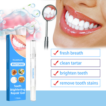 West&Month Teeth Brightening Repair Gel, Oral Care Beauty Cleaning Teeth White Brightening Pen