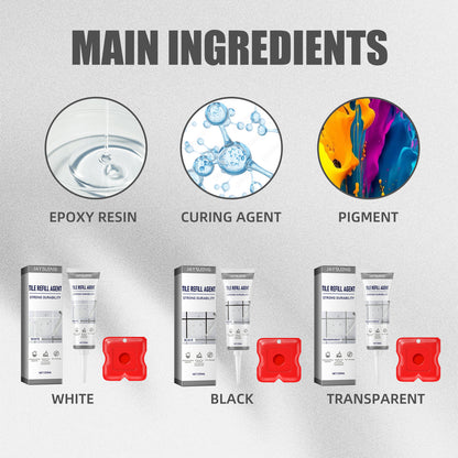 Jaysuing Tile Refill Agent, Kitchen Bathroom Waterproof Floor Mildew Proof Joint Tile Tip Sealant