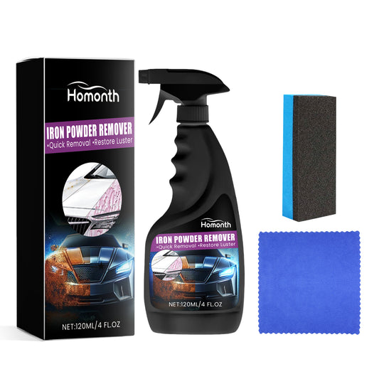 Iron Powder Remover, Wheel Hub Metal Parts Cleaning Decontamination Turn Add Bright Rust Removal Spray