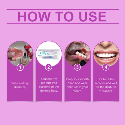 Oralhoe Denture Fixation Adhesive, Denture Adhesion Fixation Dentures Improve Comfort Care Gum Care