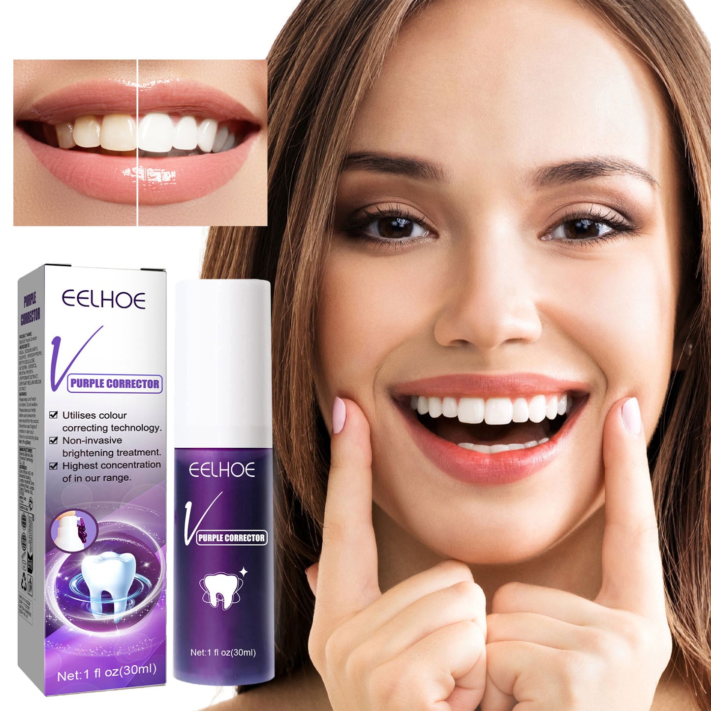 EELHOE Teeth Whitening Toothpaste, Removing Teeth Stains And Odors Oral Care Brightening And Whitening Teeth Toothpaste