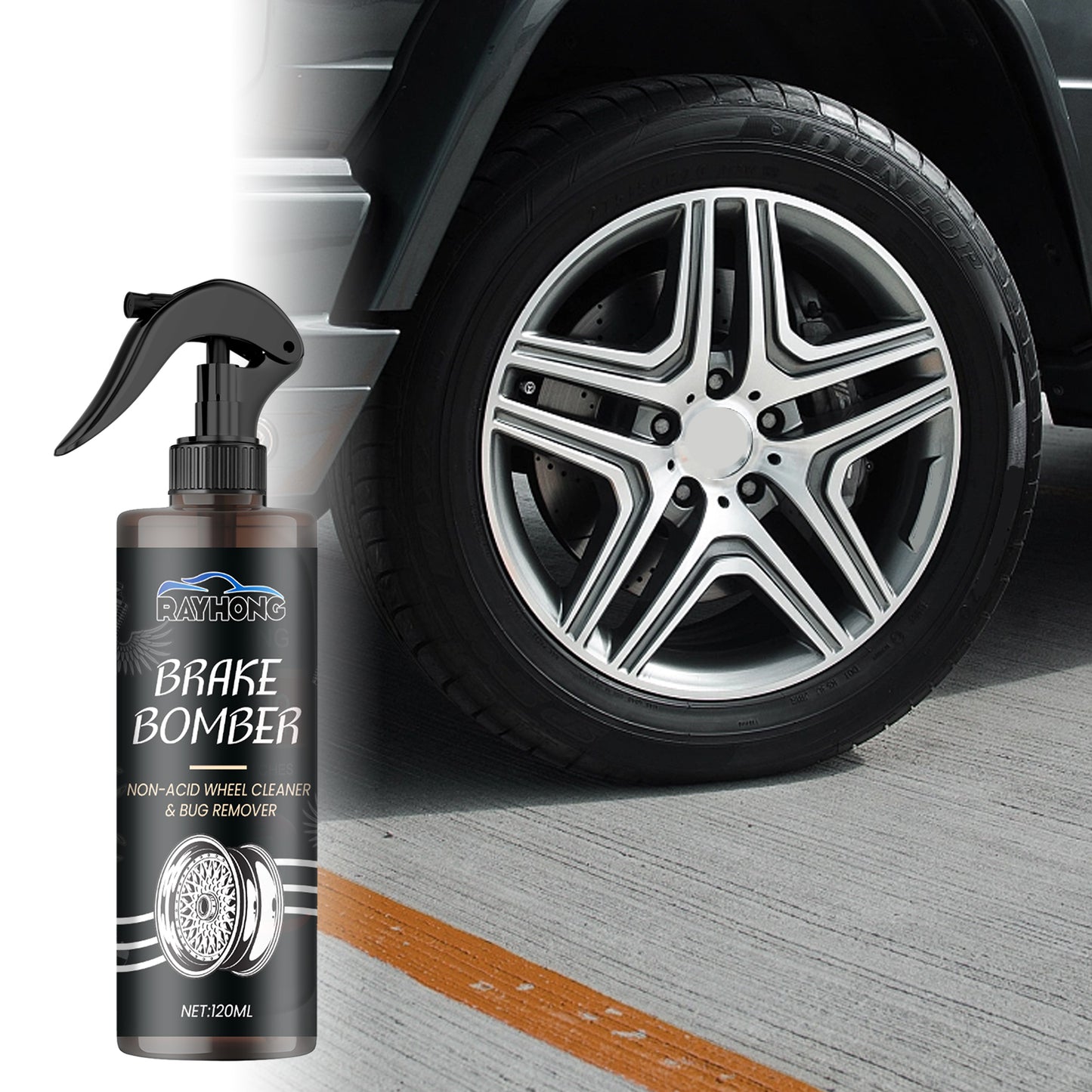 Rayhong Wheel Cleaner, Car Wheel Hub Cleaning Stain Repair Removal Rust Polish