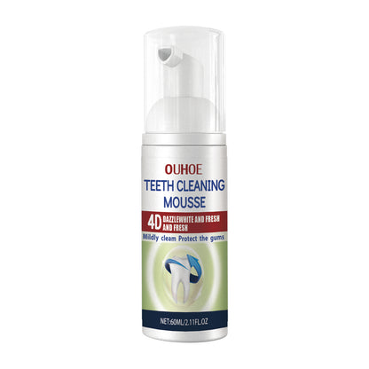 OUHOE Tooth Cleaning Mousse, Mouth Clean Fresh Bright White Anti-decay Foam Toothpaste