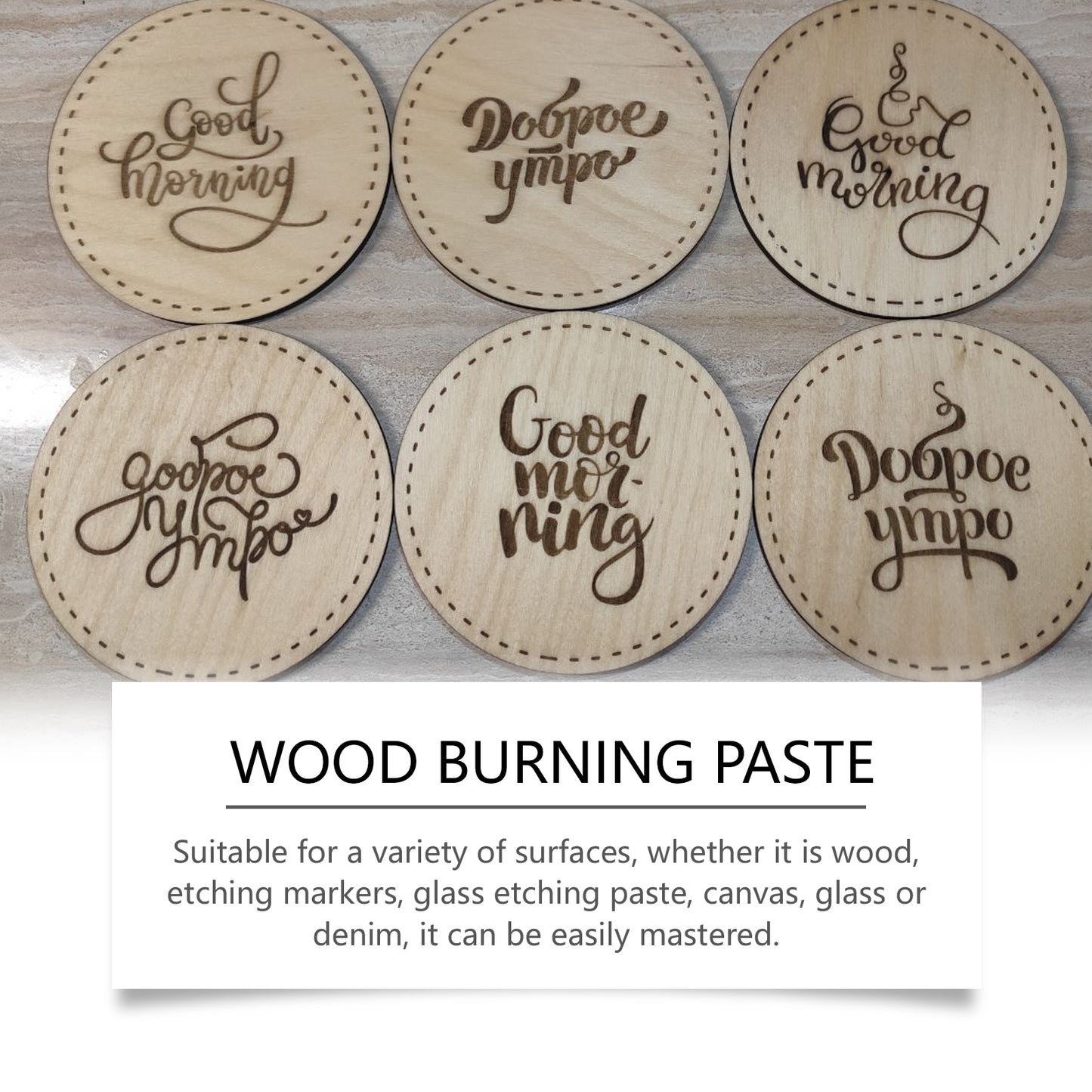 Jue Fish Wood Burning Paste, Diy Pyrography Wood Burning Paste Leather Canvas Paper Burning Paste