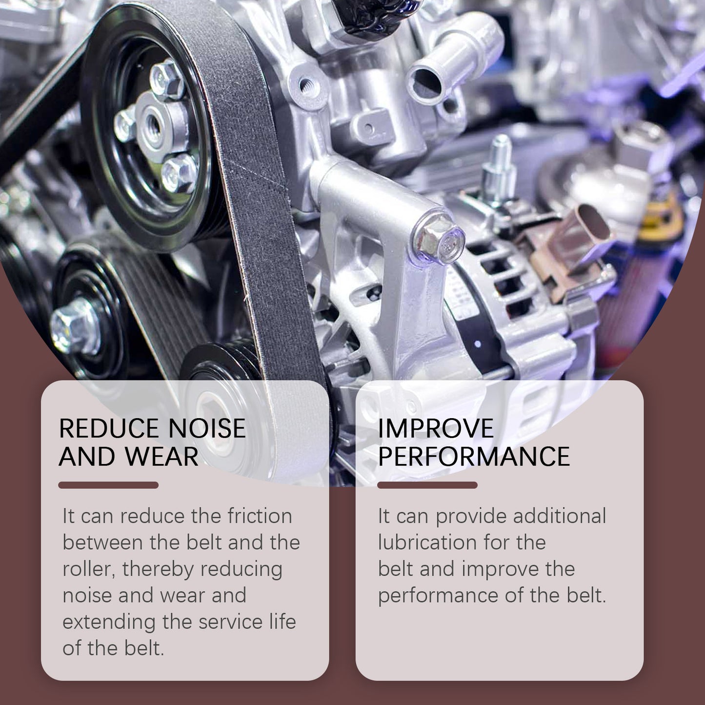 Homonth Automobile Engine Belt Lubricant, Automobile Belt Abnormal Sound Aging Rubber Strip Protection And Maintenance Agent