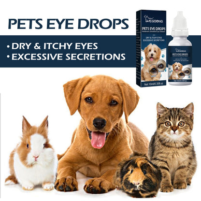 Yegbong Pet Eye Drops, Cats And Dogs Remove Tears Relieve Eyes Itchy Cleansing Eye Drops