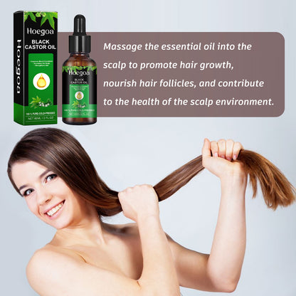 Black Castor Oil,Nourish Hair Prevent Moisture Scalp Solid Hair Strong Hair Black Castor Oil