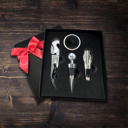 Top And Bottom Lid Paper Box Wine Opener Set, Multi-Functional Wine Opener Tool, Stainless Steel Wine Opener Gift Box