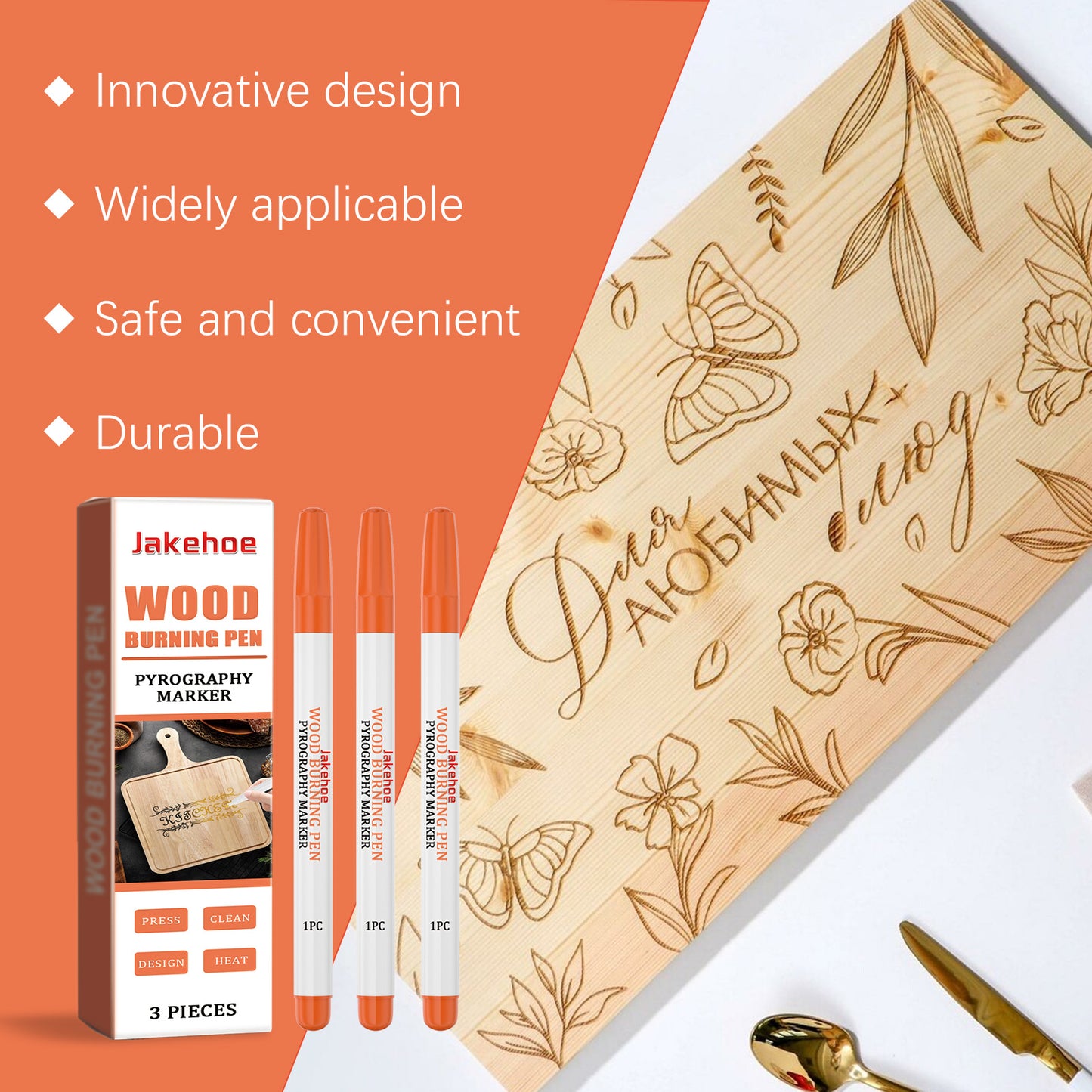 Jakehoe Burning Pyrograph Pen Wood Burning Effect Burning Pyrograph Pen Art Marker Pyrograph Pen Burning Pen