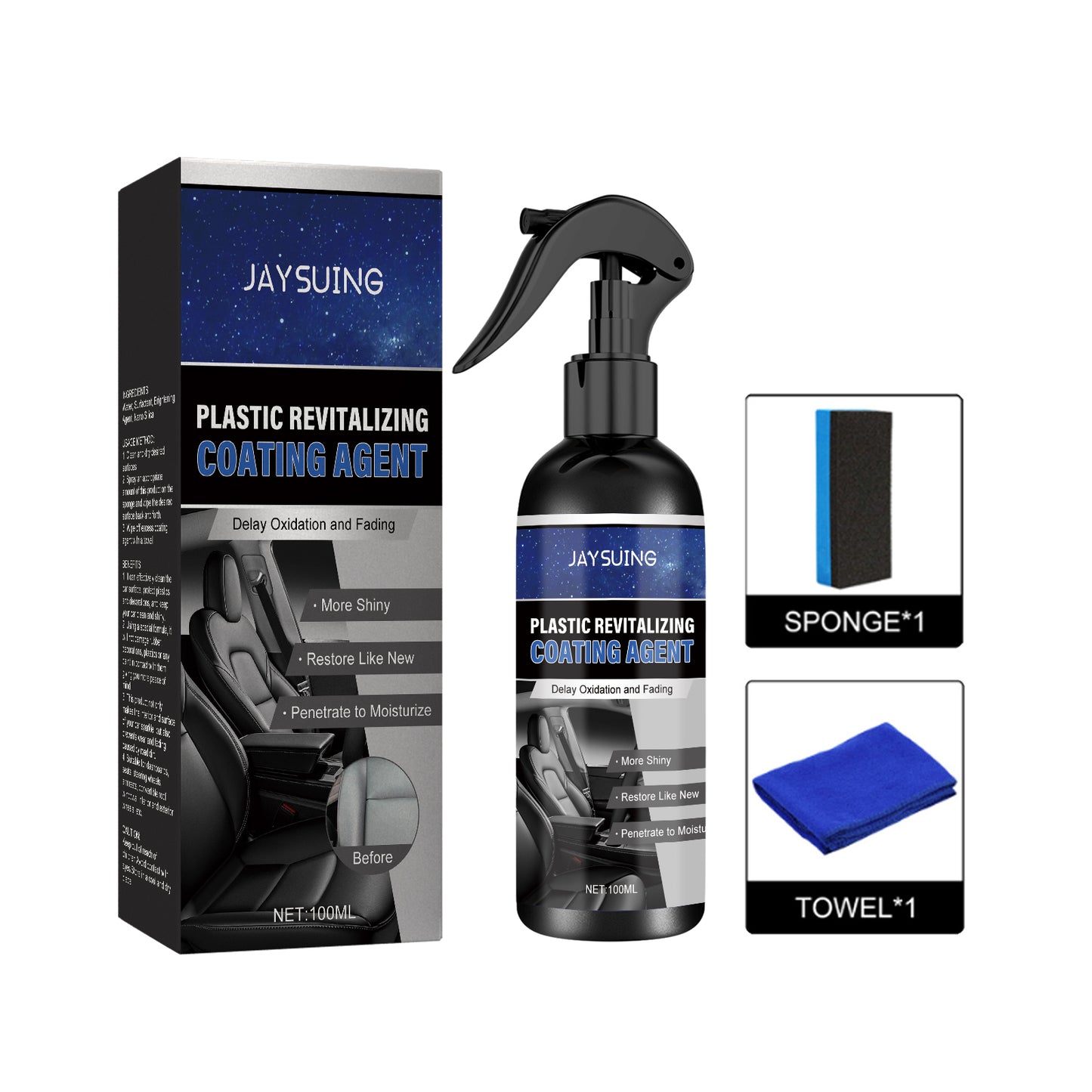 Coating Agent, Car Interior Seat Instrument Panel Clean Stains Polish Maintenance Refurbishment Cleaner