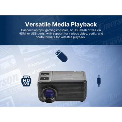 Emerson 120" Home Theater LCD Projector with Built-In TV Tuner and DVD