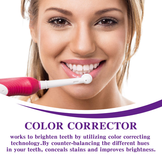 Jaysuing Purple Brightening White Toothpaste, Cleaning Stains Fresh Breath Brightening And Whitening Teeth Toothpaste