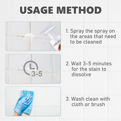 Jue-fish Tile Cleaning Spray, Kitchen Bathroom Wall Floor Tile Decontaminating Cleaning Spray