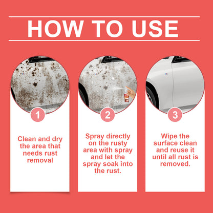 Car Rust Remover Spray, Protective Paint Decontamination To Yellow Rust Removing Lasting Protection Efficient Fast Drying