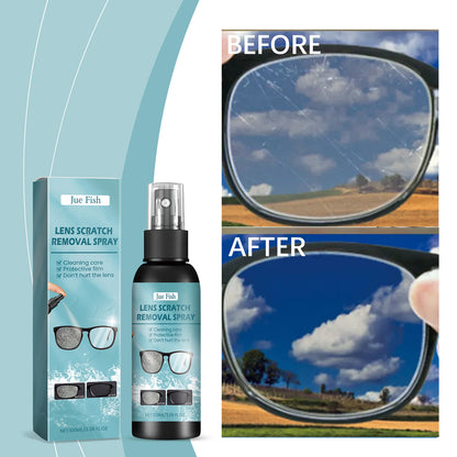 Jue-Fish Lens Scratch Remover, Repair Scuff Scratches Refurbished Eye Lens Glass Blur Curing Agent