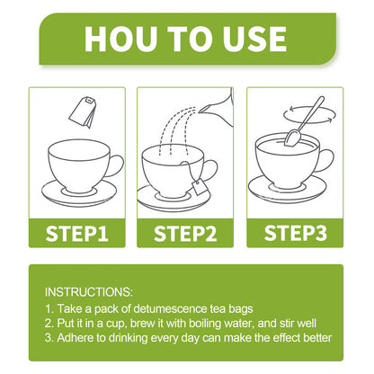 Googeer Anti-Swelling All Natural Tea, Firming Skin Waist Belly Thighs Reduce Swelling To Highlight Body Slimming Tea