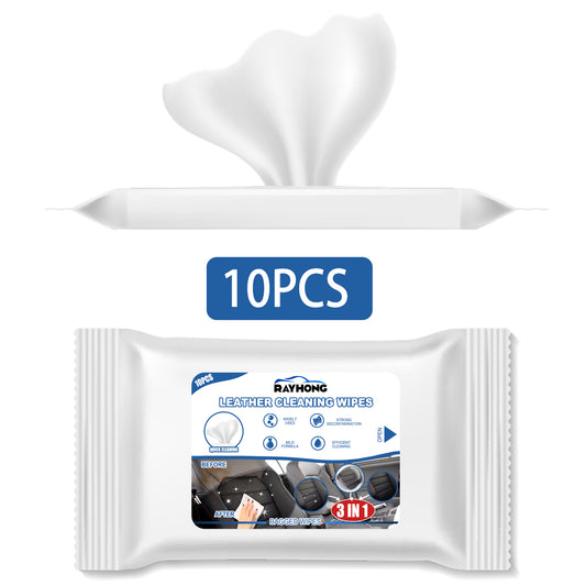 3in1 Car Leather Cleaning Wipes, Seat Interior Cleaning Wipes Wash And Decontaminate Without Water