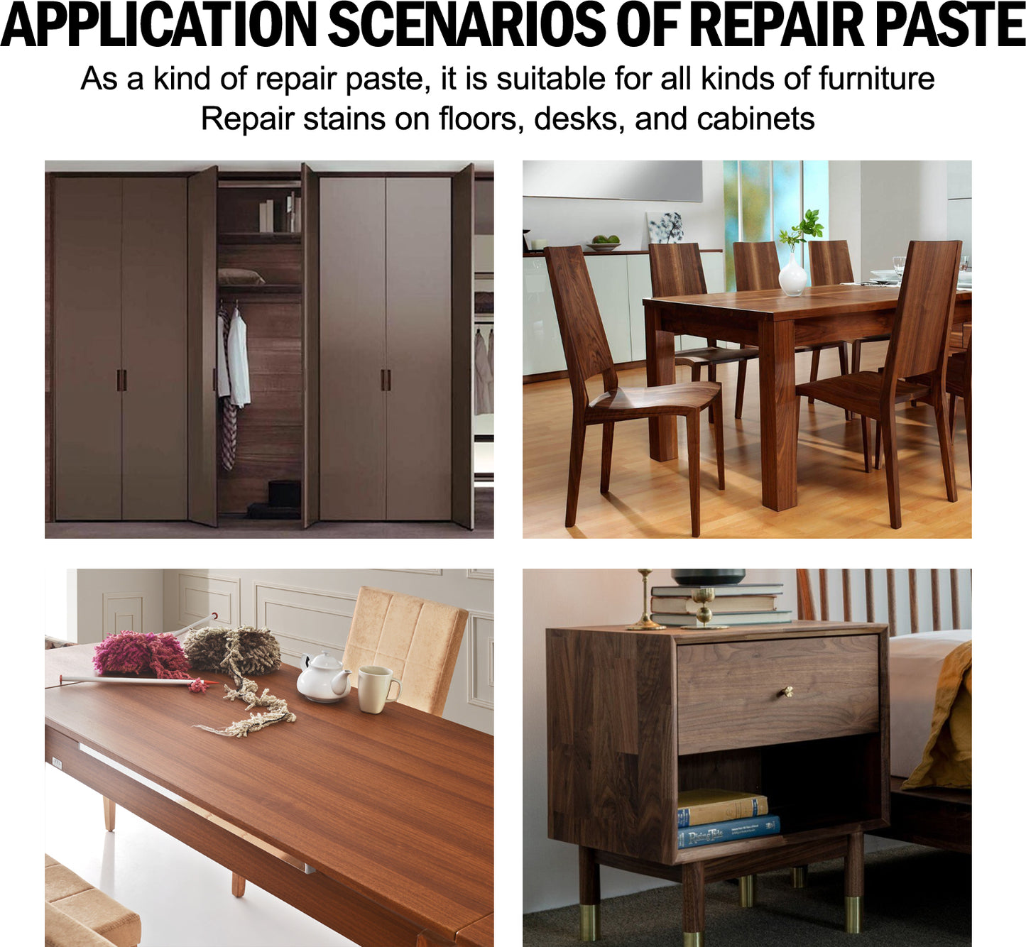 Wood Caulk Wood Furniture Floor Repair Paste Desk Cabinet Scratch Repair