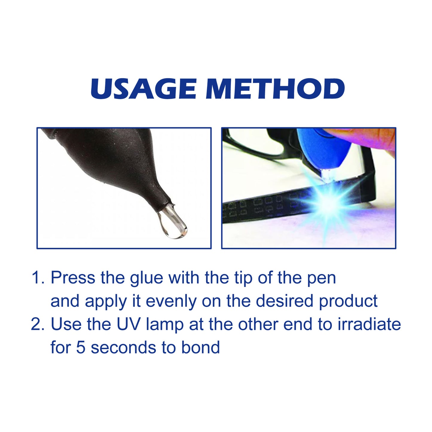 Jue-Fish UV UV Curing Glue Pen, 5 Seconds Repair Plastic Ceramic Cable High And Low Temperature Resistant Adhesive