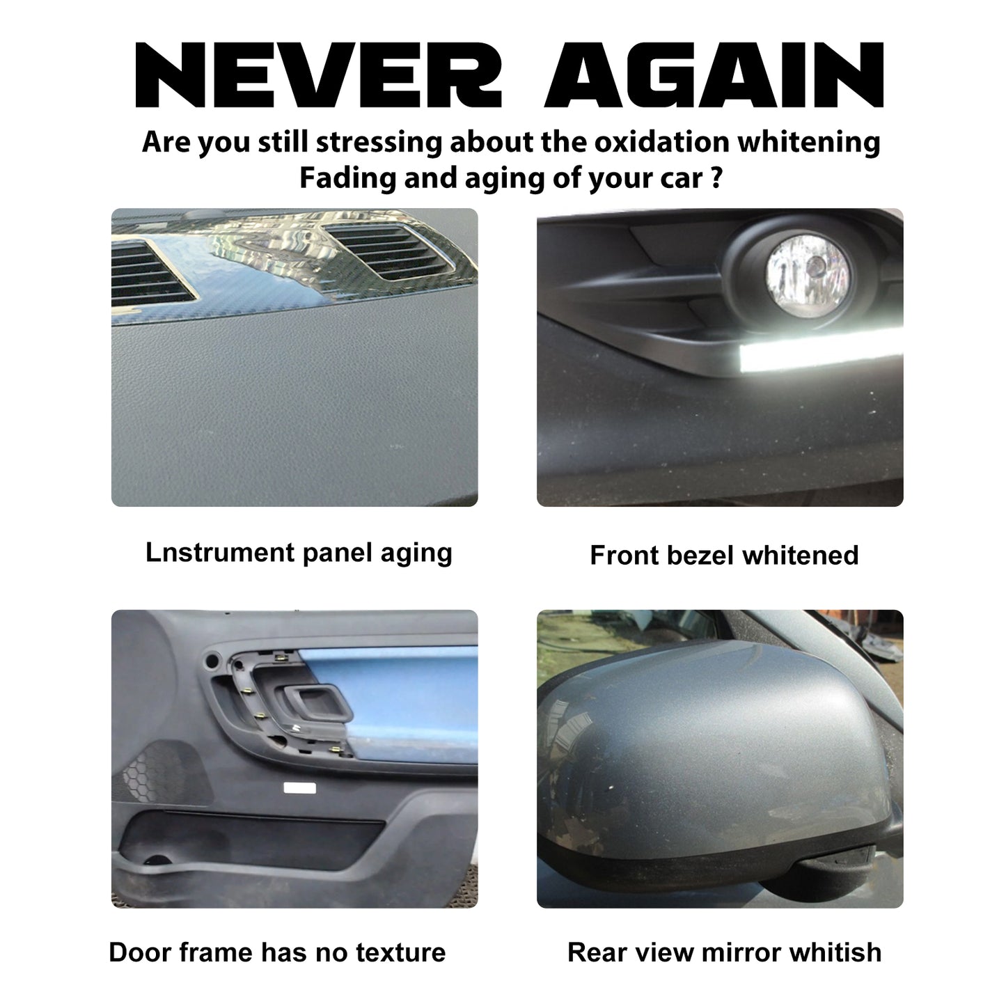 Plastic Restorer, Car Interior Seat Dial Cleaning Dust-Proof Decontamination Coating Agent