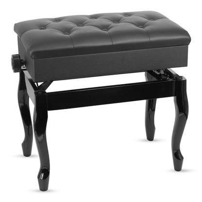 5 Core Piano Bench 3" Padded Cushioned Stool Wooden Heavy Duty