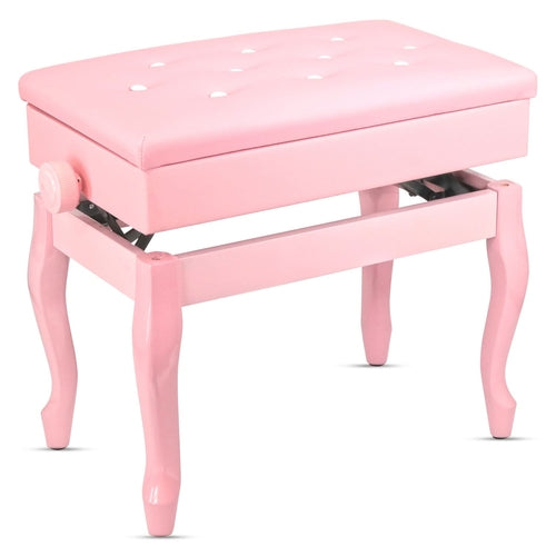 5 Core Piano Bench 3" Padded Cushioned Stool Wooden Heavy Duty
