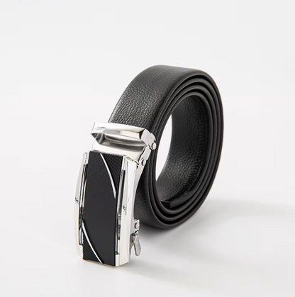 New Leather Durable Men Ratchet Crocodile Belt Automatic Buckle Straps
