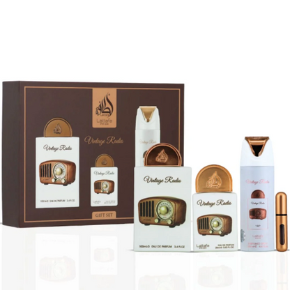 Lattafa Vintage Radio 3 Piece Gift Set