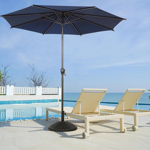 9FT Lyon Outdoor Patio Umbrella Outdoor Table Umbrella with Push