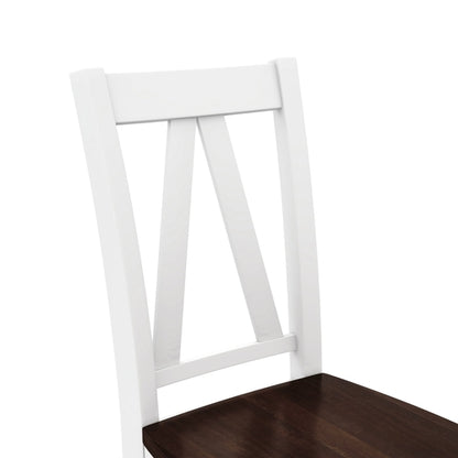 6-Piece Wood Dining Table Set with Long Bench and 4 Dining Chairs,