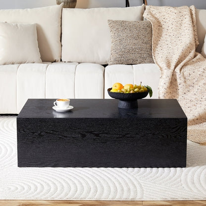 Modern Coffee Table – 39.3" Rectangular Accent Table with Textured