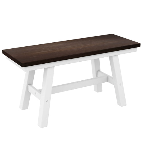 6-Piece Wood Dining Table Set with Long Bench and 4 Dining Chairs,