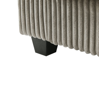 Modern 4-Seater Corduroy Sofa Couch with USB Ports, Hidden Storage and