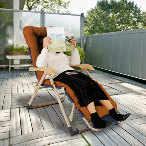 67x22in Chaise Lounger Cushion Recliner Rocking Chair Sofa Mat Deck