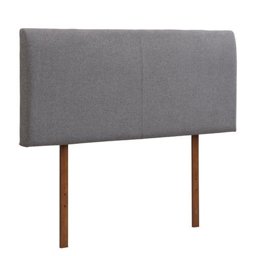 Full Size Solid Dry Bamboo Wood 12 Inch Platform Bed, with Gray Curved