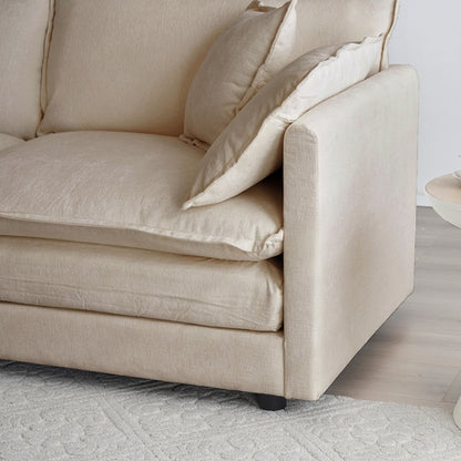 Modern Sofa Couch, 3 Piece Set Extra Deep Seat Sectional Sofa For