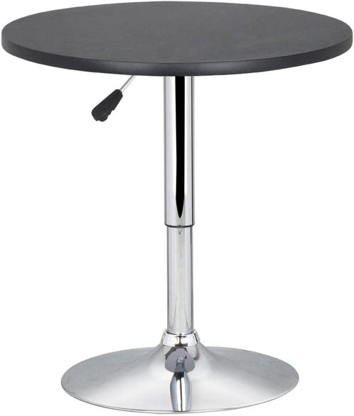 Black Bar Table With 360 Degree Swivel MDF Top Round